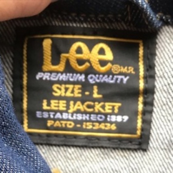 VINTAGE Lee Blue  Denim Button Up Jean Jacket Large - Picture 4 of 8